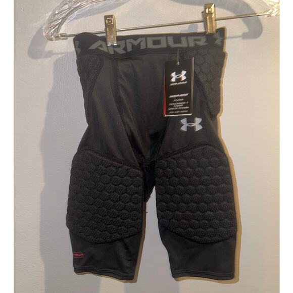 Under Armour Game Day 5-Pad Football Compression Girdle/Shorts Black YouthXL - Picture 1 of 4